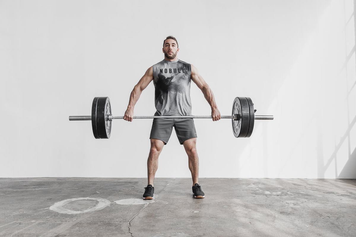 Nobull Sleeveless Men's T Shirts Grey | Australia (HI0641)